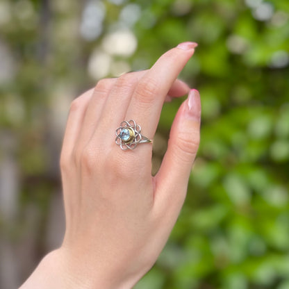 Flower design ring 13