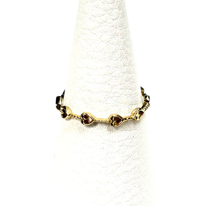 Brass Heart plain ring 15