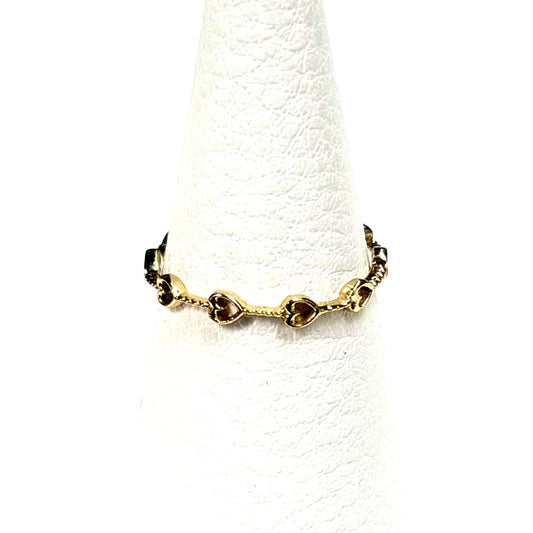 Brass Heart plain ring 15