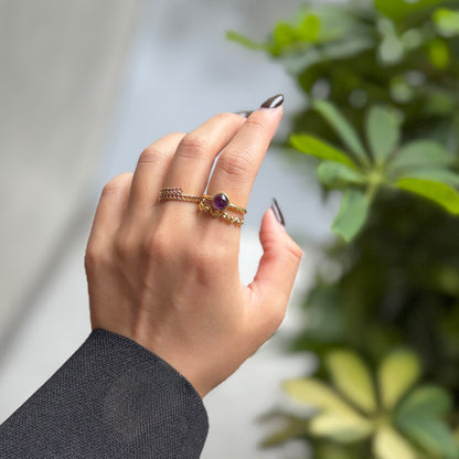 Brass 1stone ring