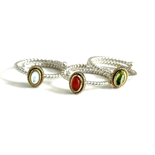 Silver925×Brass petit ring 2