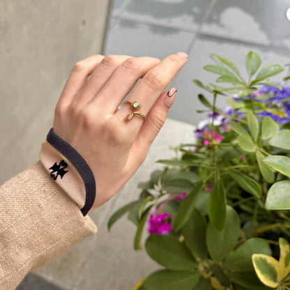 Brass 2stone ring 6
