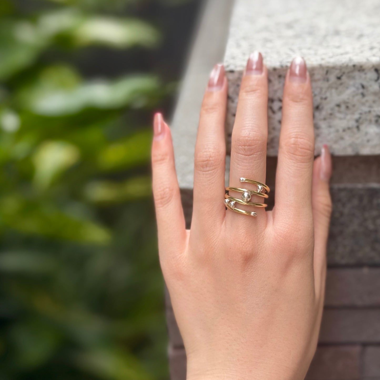Silver925×brass plain ring 11