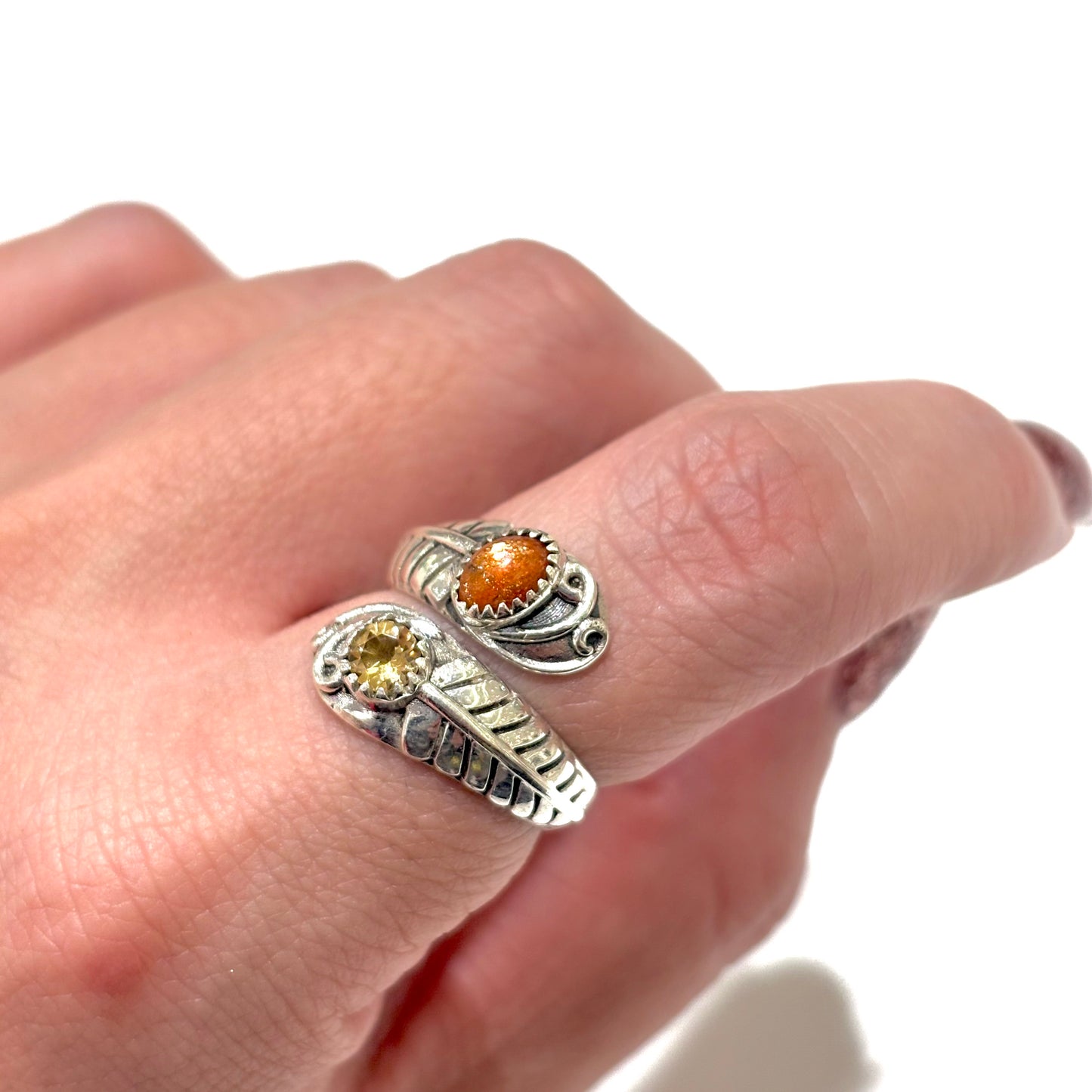 Silver925 2stone ring 17