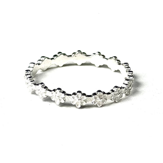 Flower plain ring 7