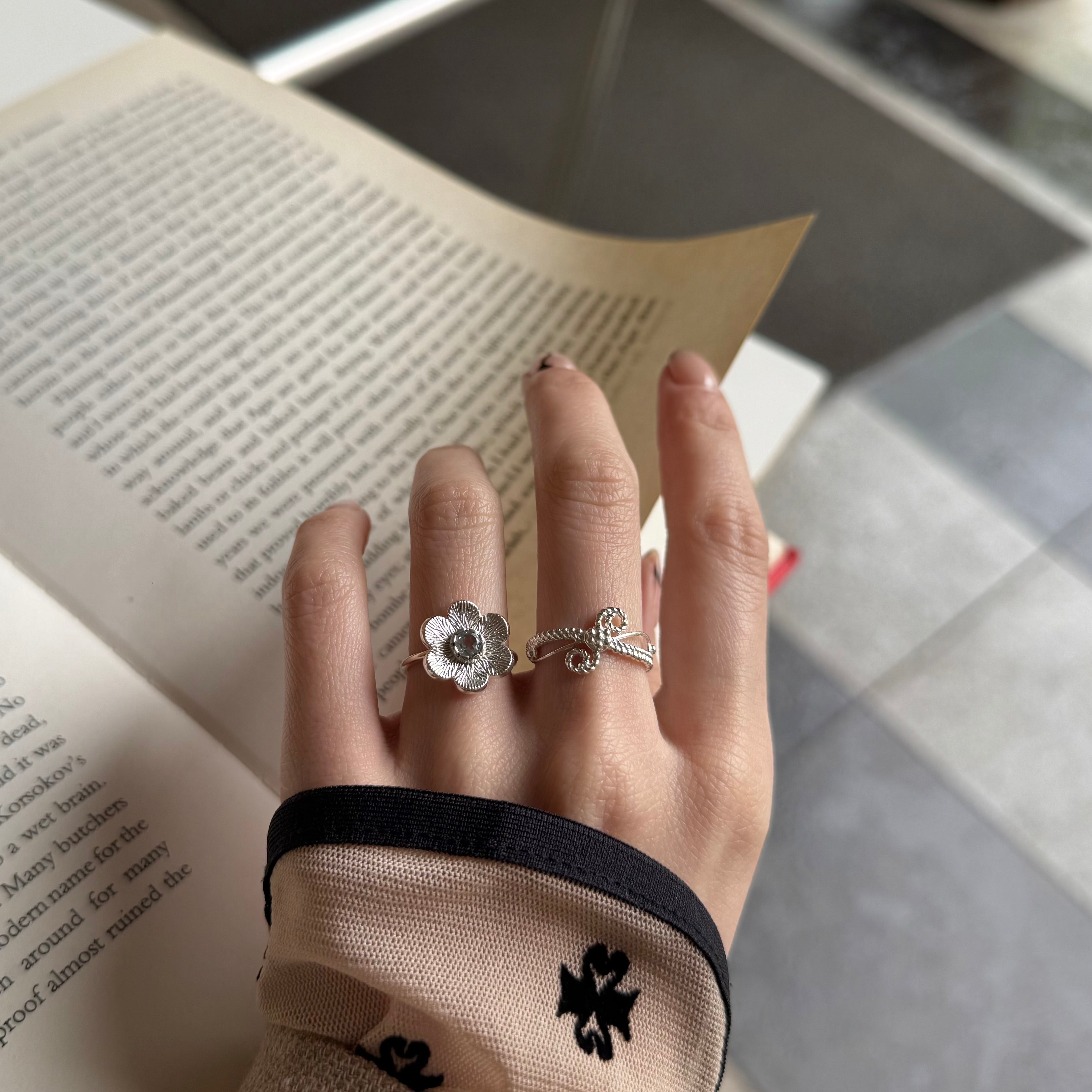 Flower plain ring 15 – Biju mam