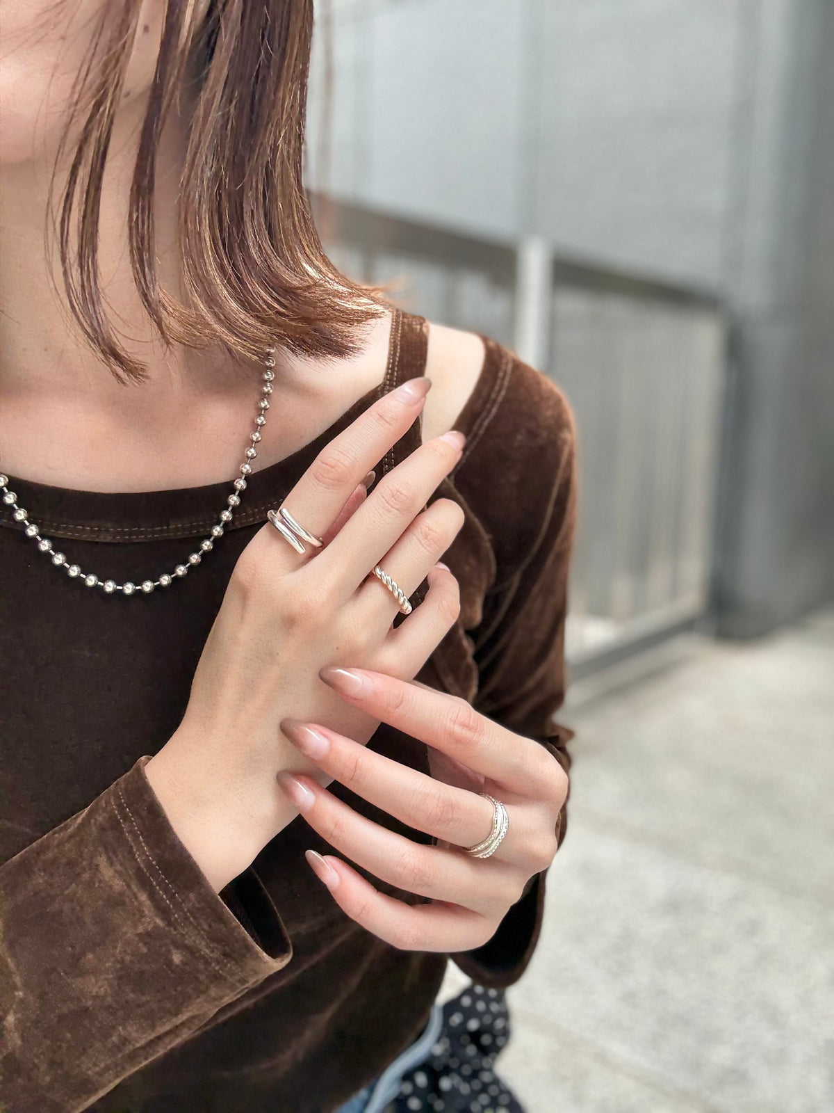 Silver925 plain ring 57