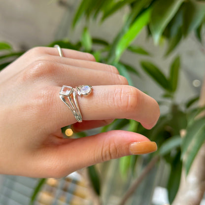 Silver925 2stone ring 14