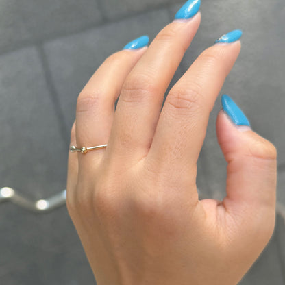 Silver925×Brass plain ring〈pentagon〉