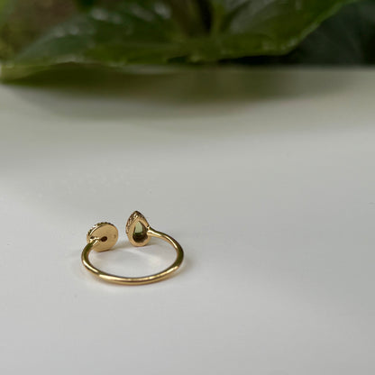 Brass 2stone ring 9