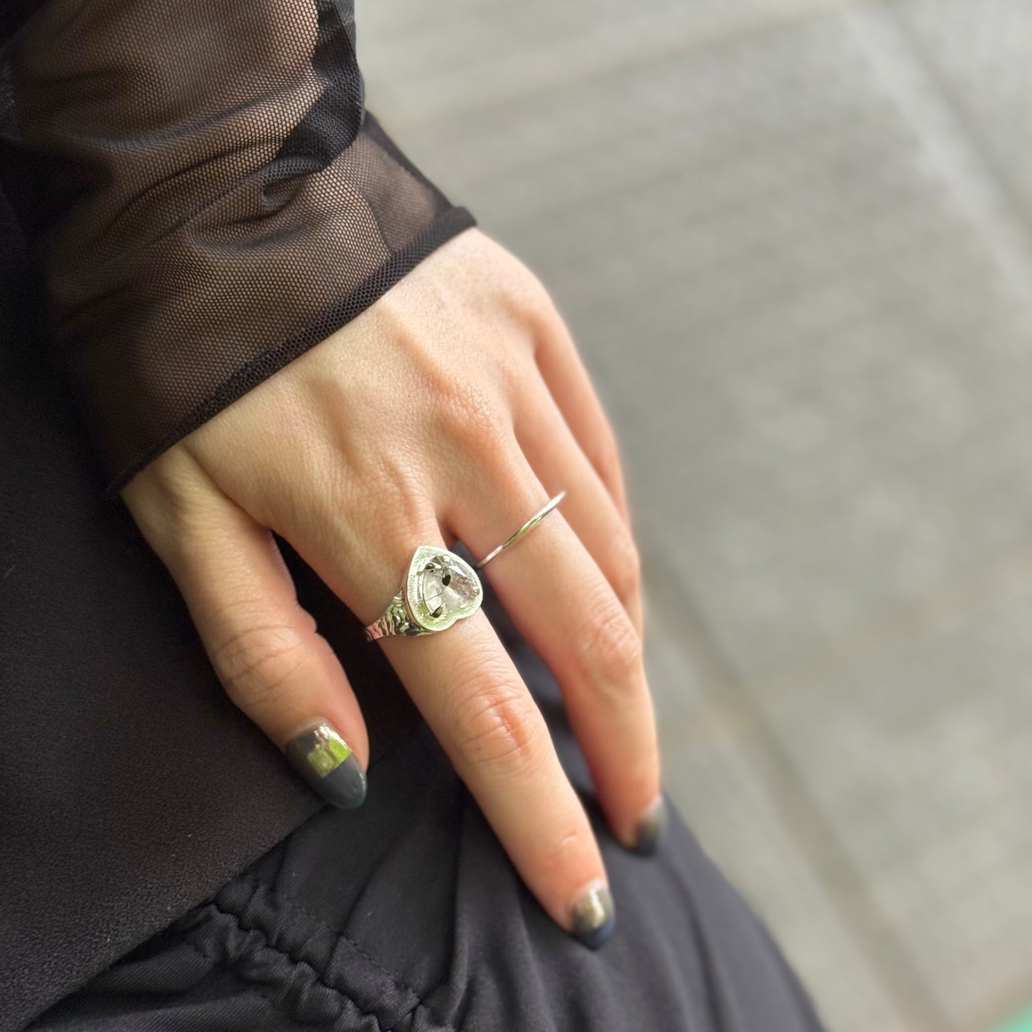 Heart design ring 4