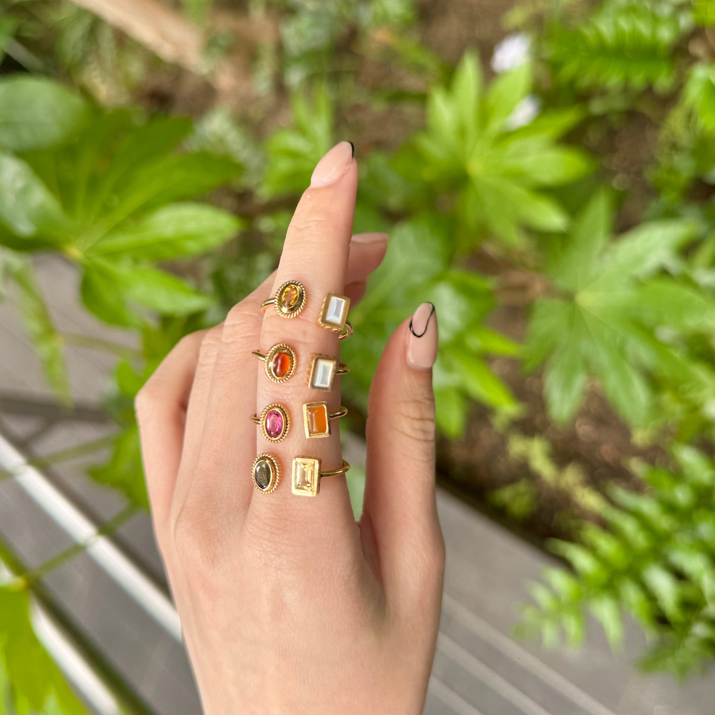Brass 2stone ring 11