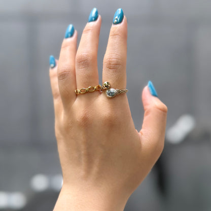 Brass design ring 14
