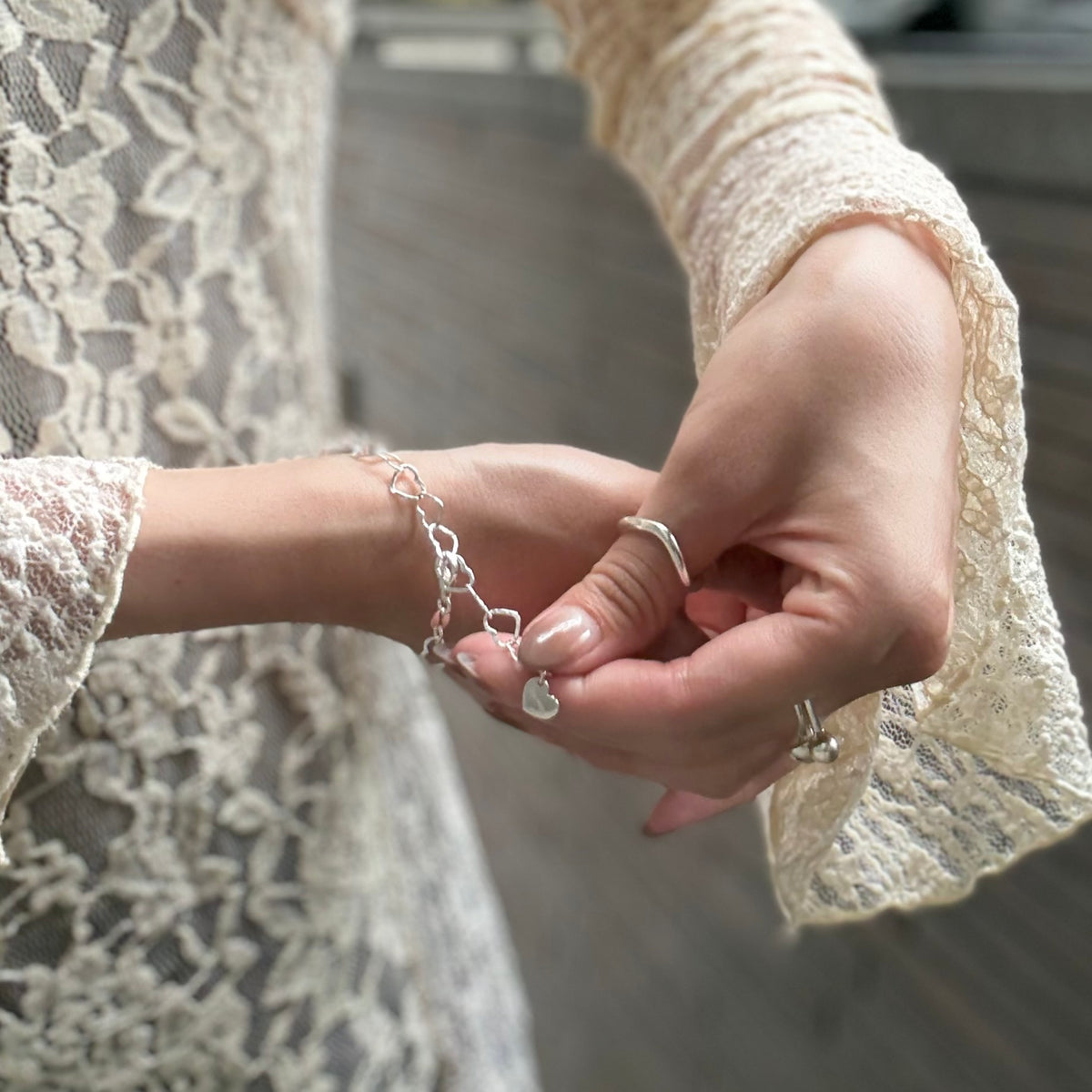 Silver925 chain bracelet《Heart》
