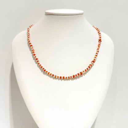 Red coral×Pearl necklace
