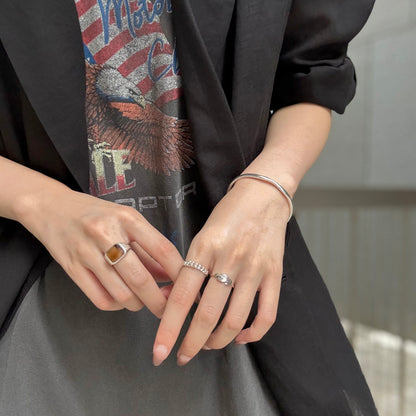 Silver925 plain ring 55