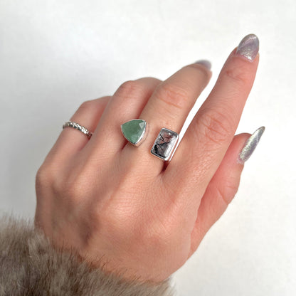 Silver925 2stone ring 5
