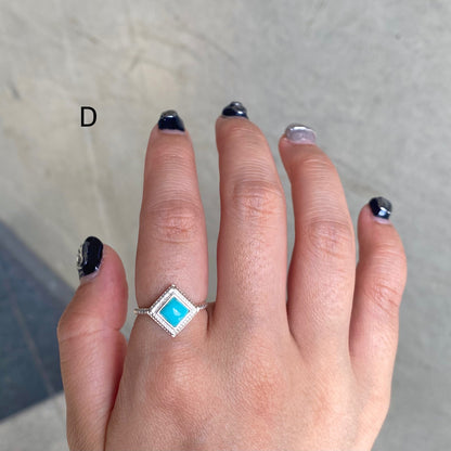 Silver925 petit  ring〈blue〉