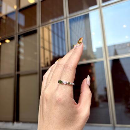 Multi tourmaline ring 4