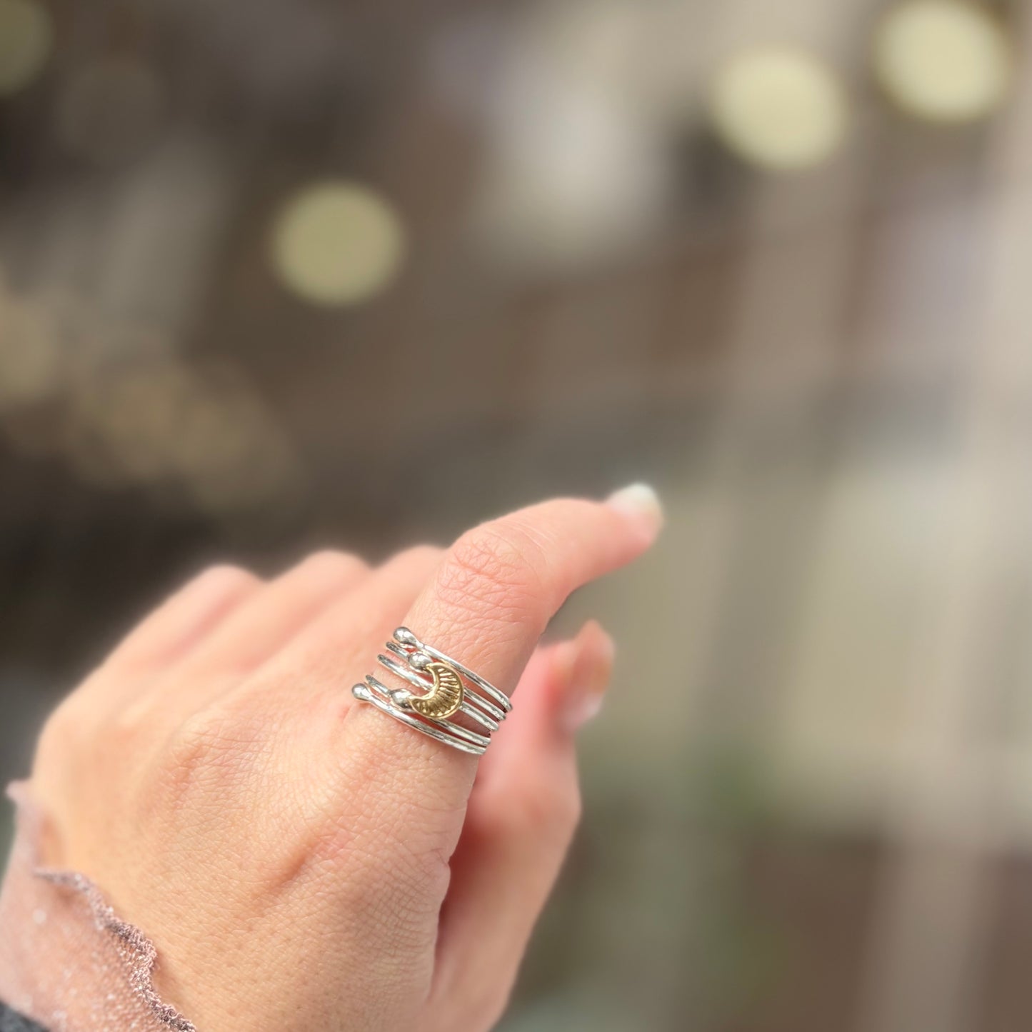 Stacking plain ring 〈Moon〉
