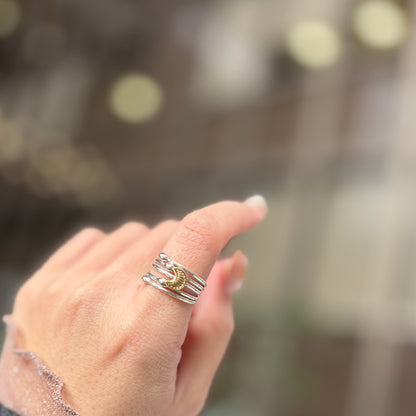 Stacking plain ring 〈Moon〉