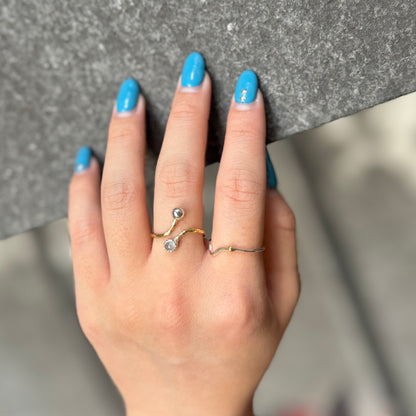 Silver925×Brass design ring 18