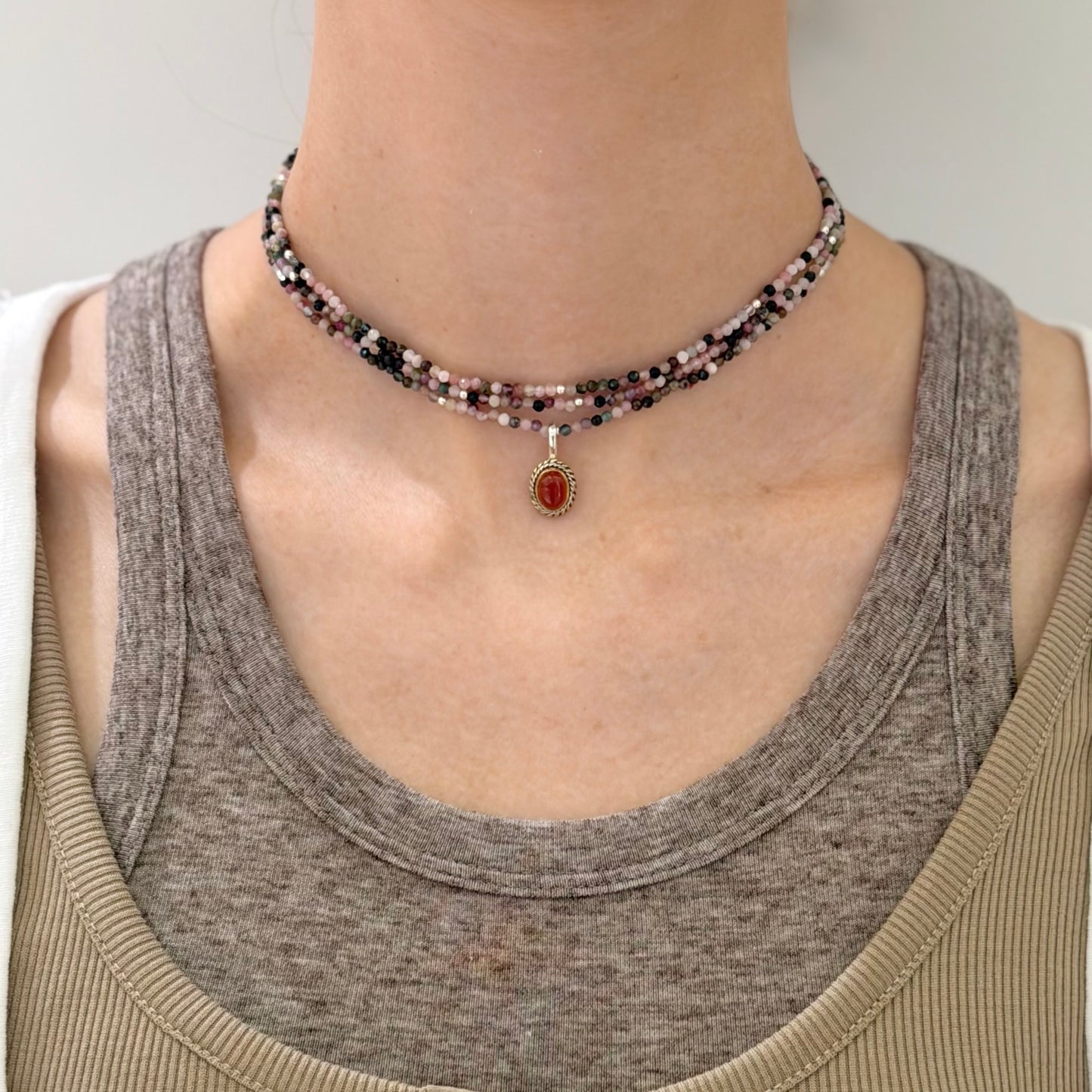 Silver925 Stone necklace 1