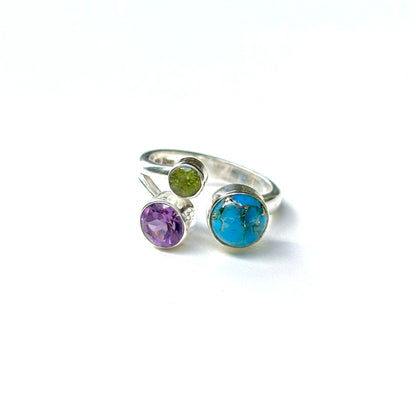 Silver925 3stone ring 1