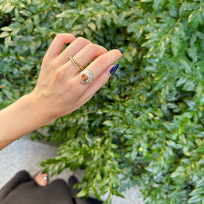 Silver925×Brass design ring 9