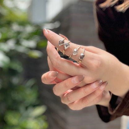 Herkimer diamond ring 12