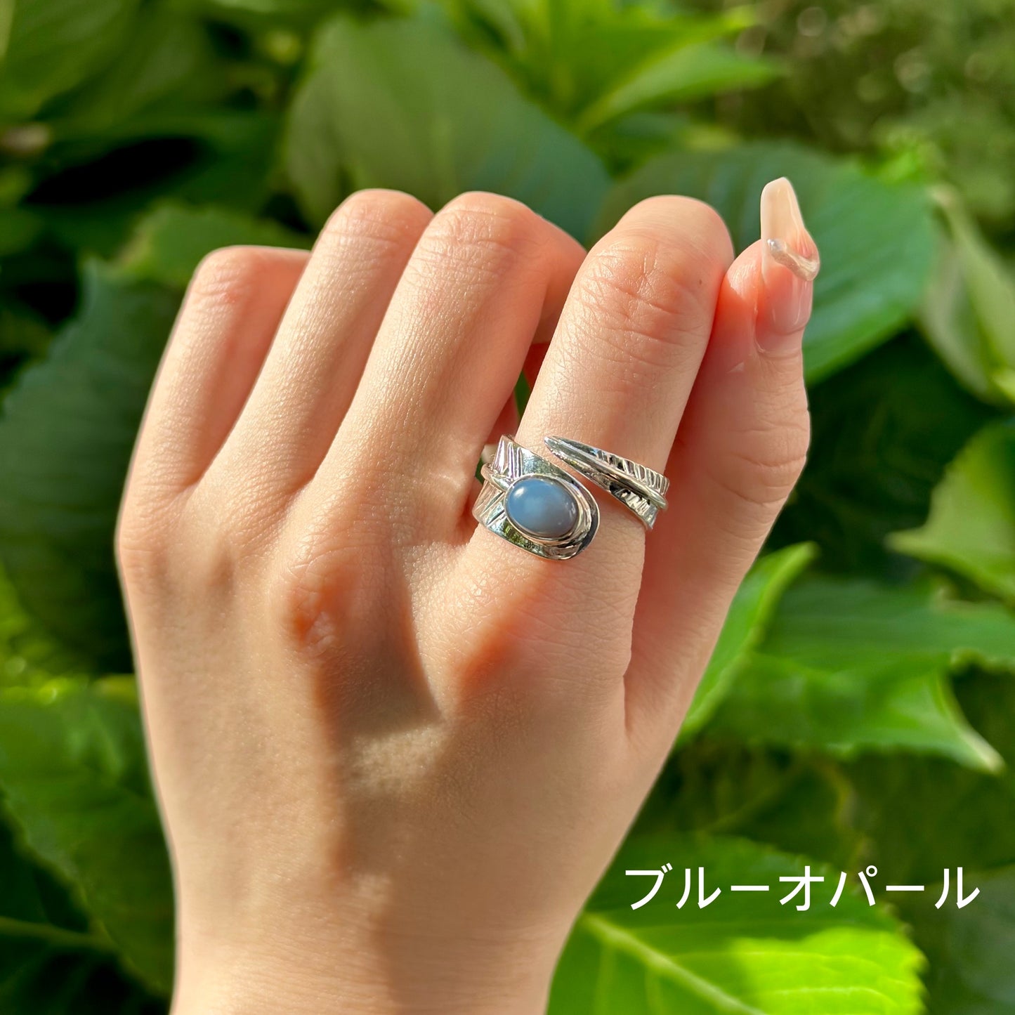 Silver925 feather design ring