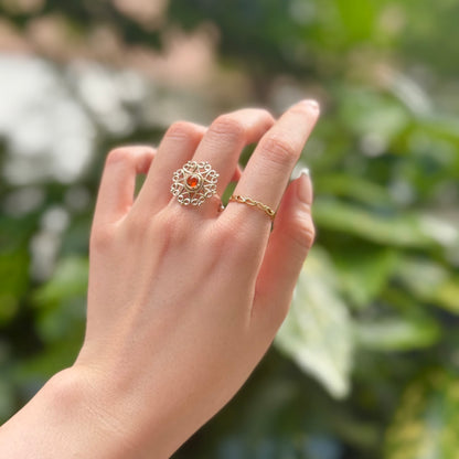 Flower design ring 13