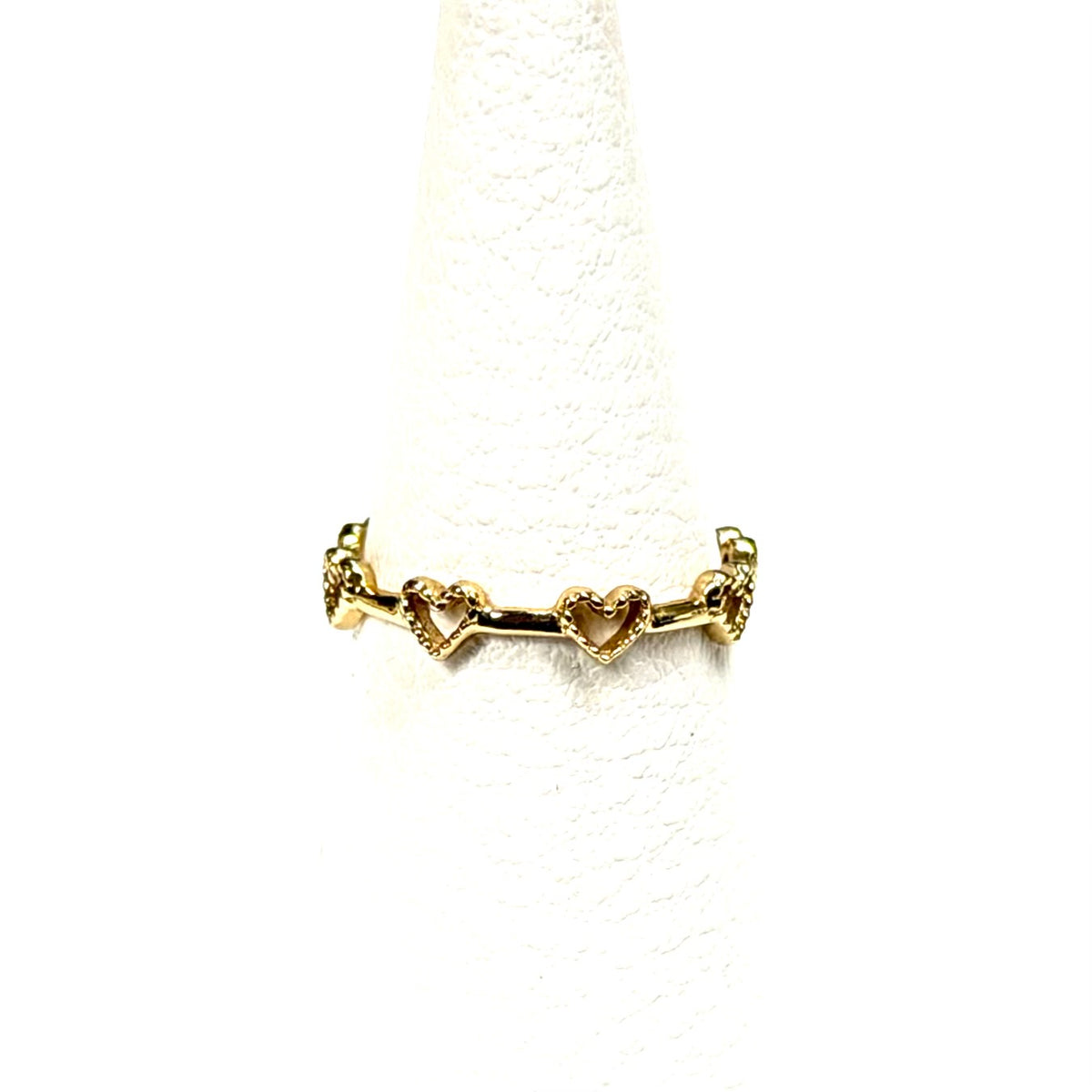 Brass Heart plain ring 16