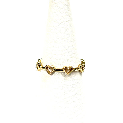 Brass Heart plain ring 16