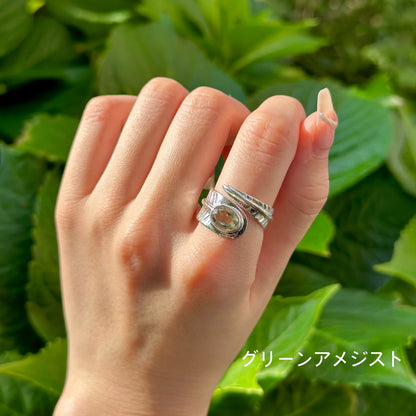 Silver925 feather design ring