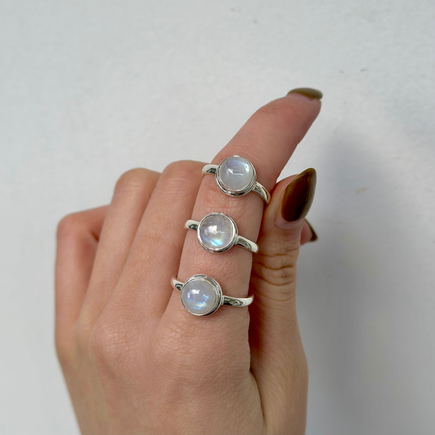 Rainbow Moonstone ring