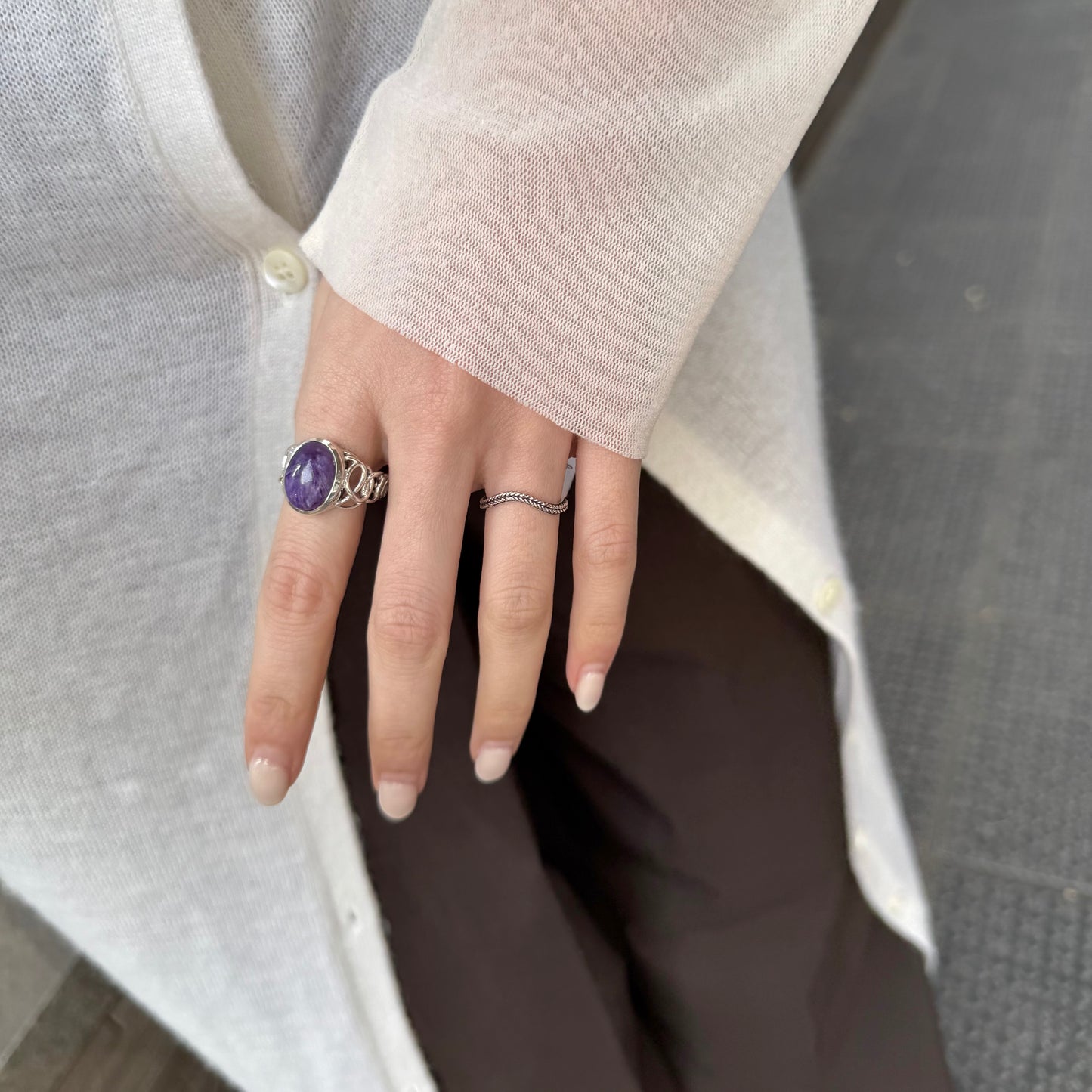 【Bijumam poco】silver925 plain  ring 3