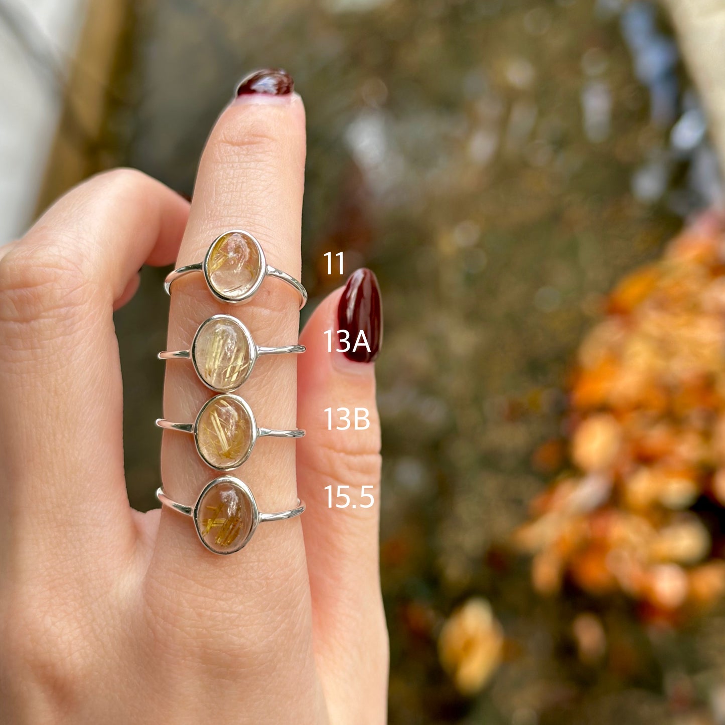 Gold Rutile Quartz ring