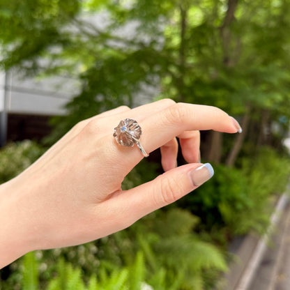 Flower carving ring