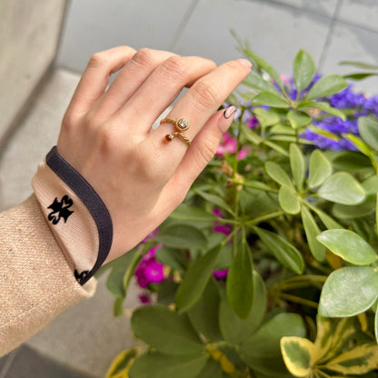 Brass 2stone ring 6