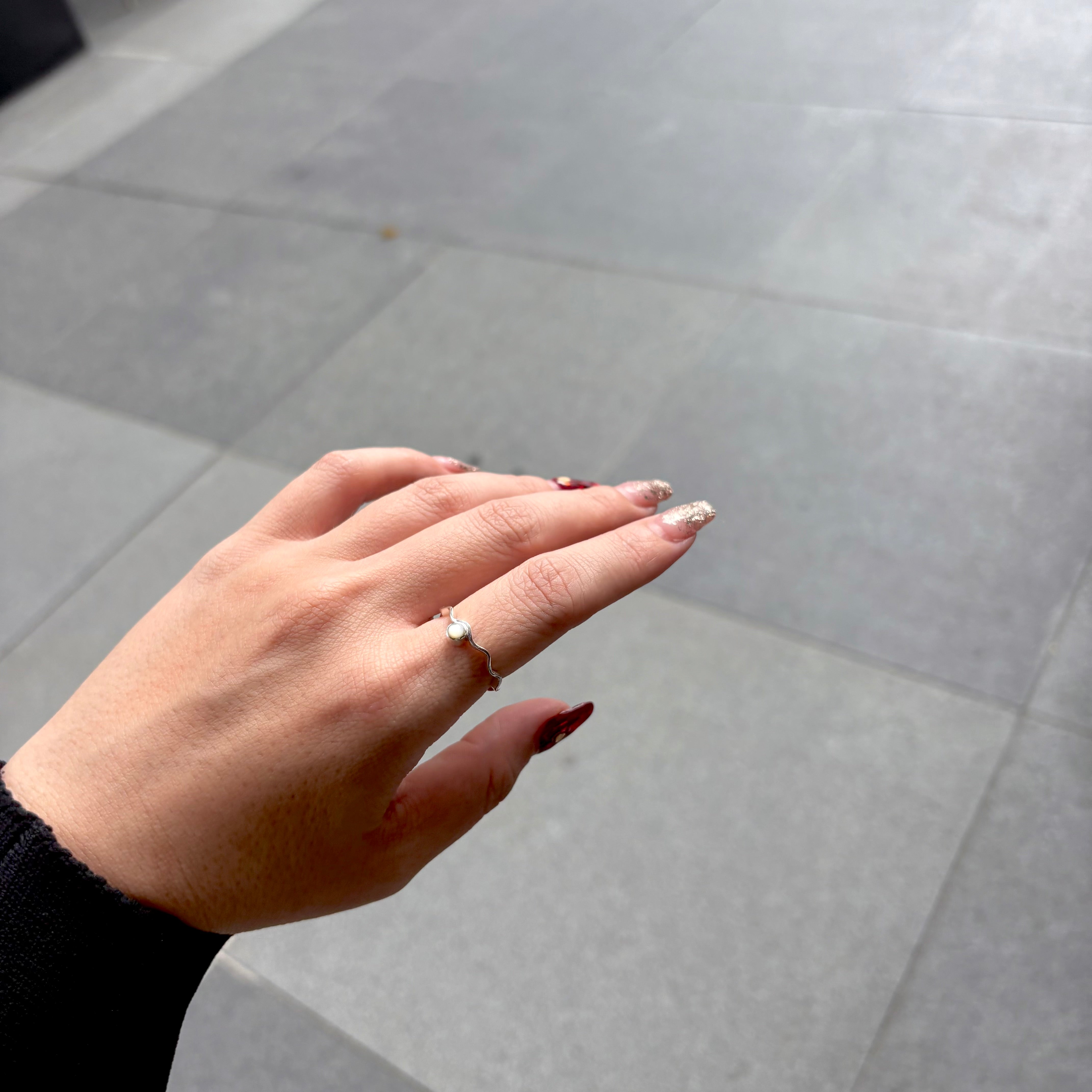 かっこ リンクル ミルク Silver925 wave ring – Biju mam