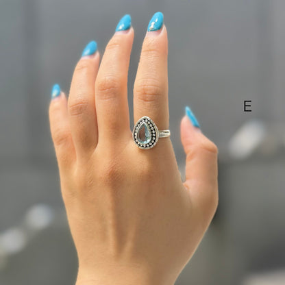 Blue topaz ring