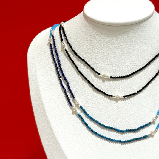 Pearl×Stone necklace 3