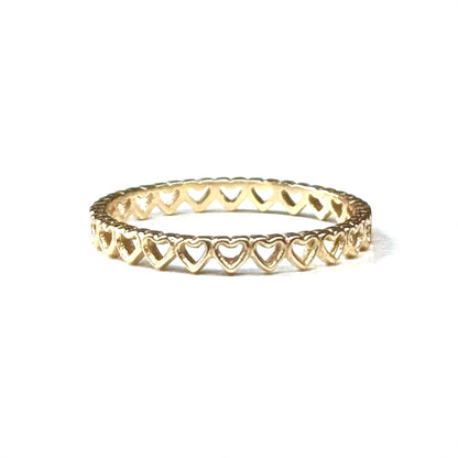 Brass Heart plain ring 12