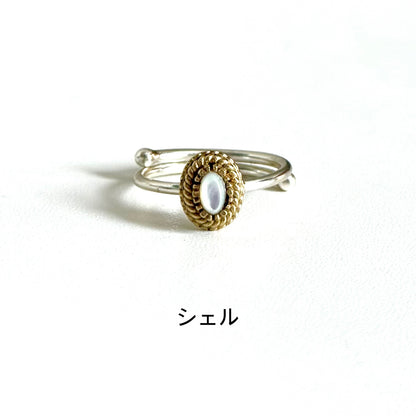 Silver925×Brass petit ring 3