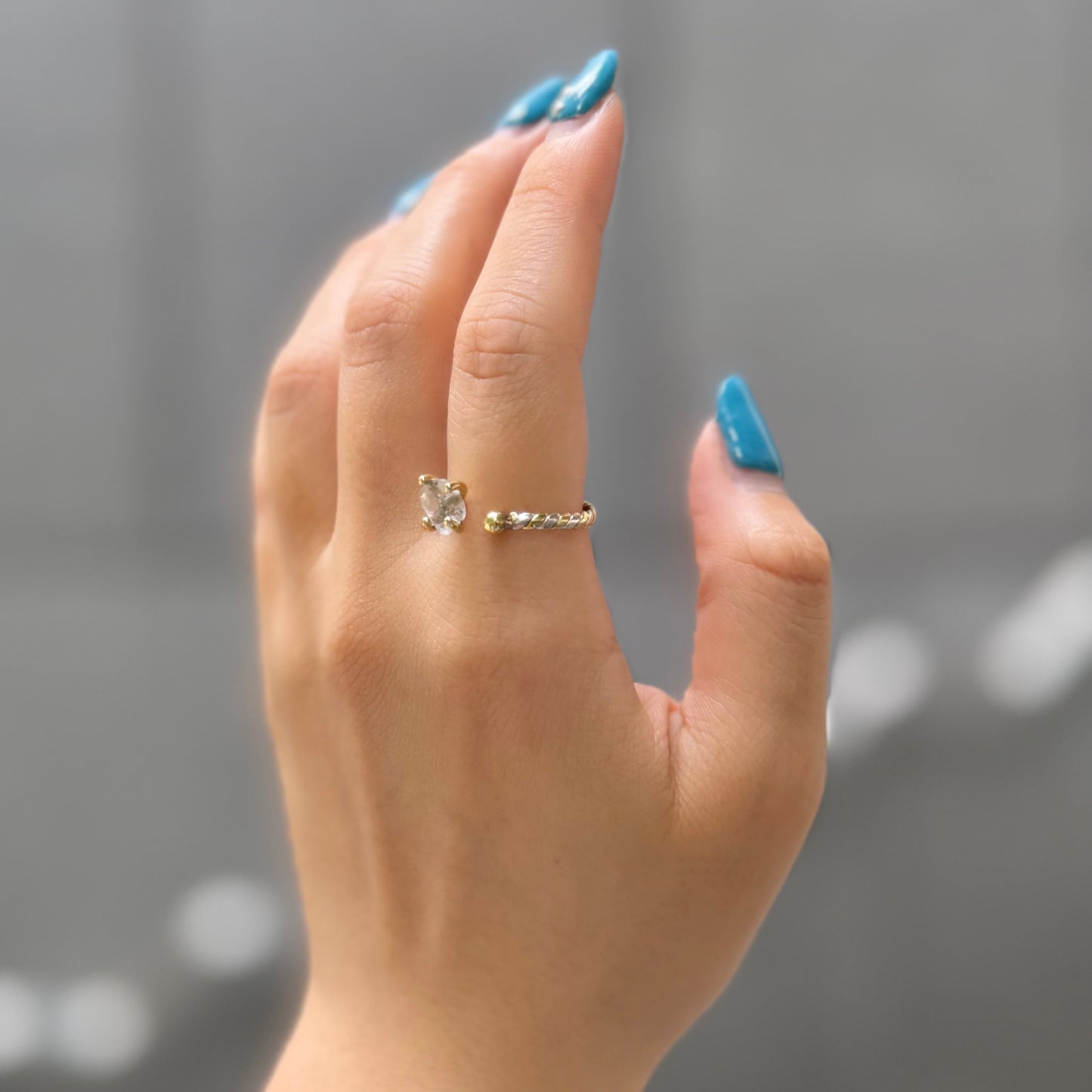 Herkimer diamond ring 11