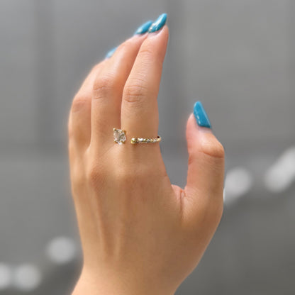 Herkimer diamond ring 11