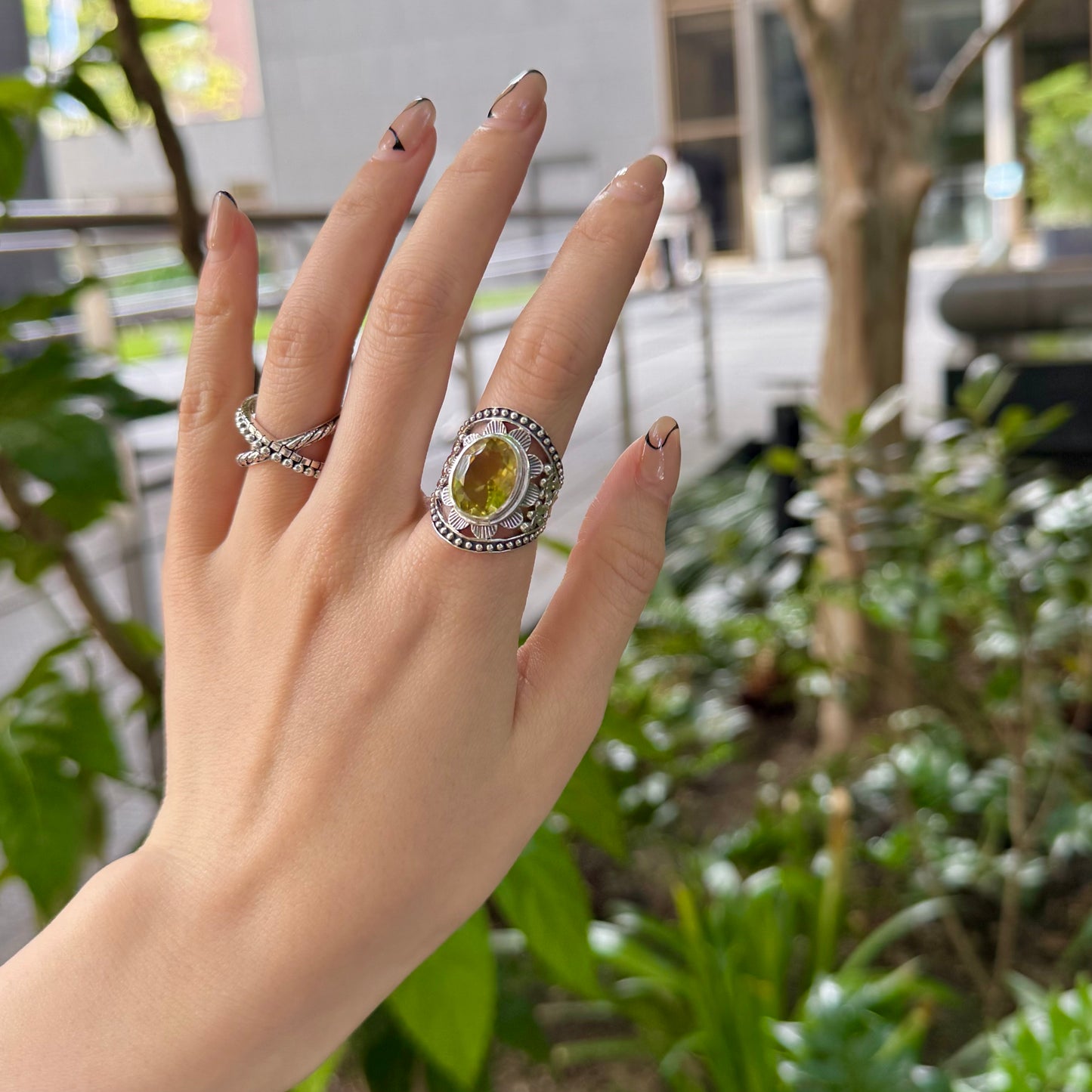 Flower design ring 12