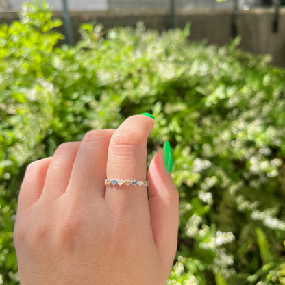 Heart enamel ring 5