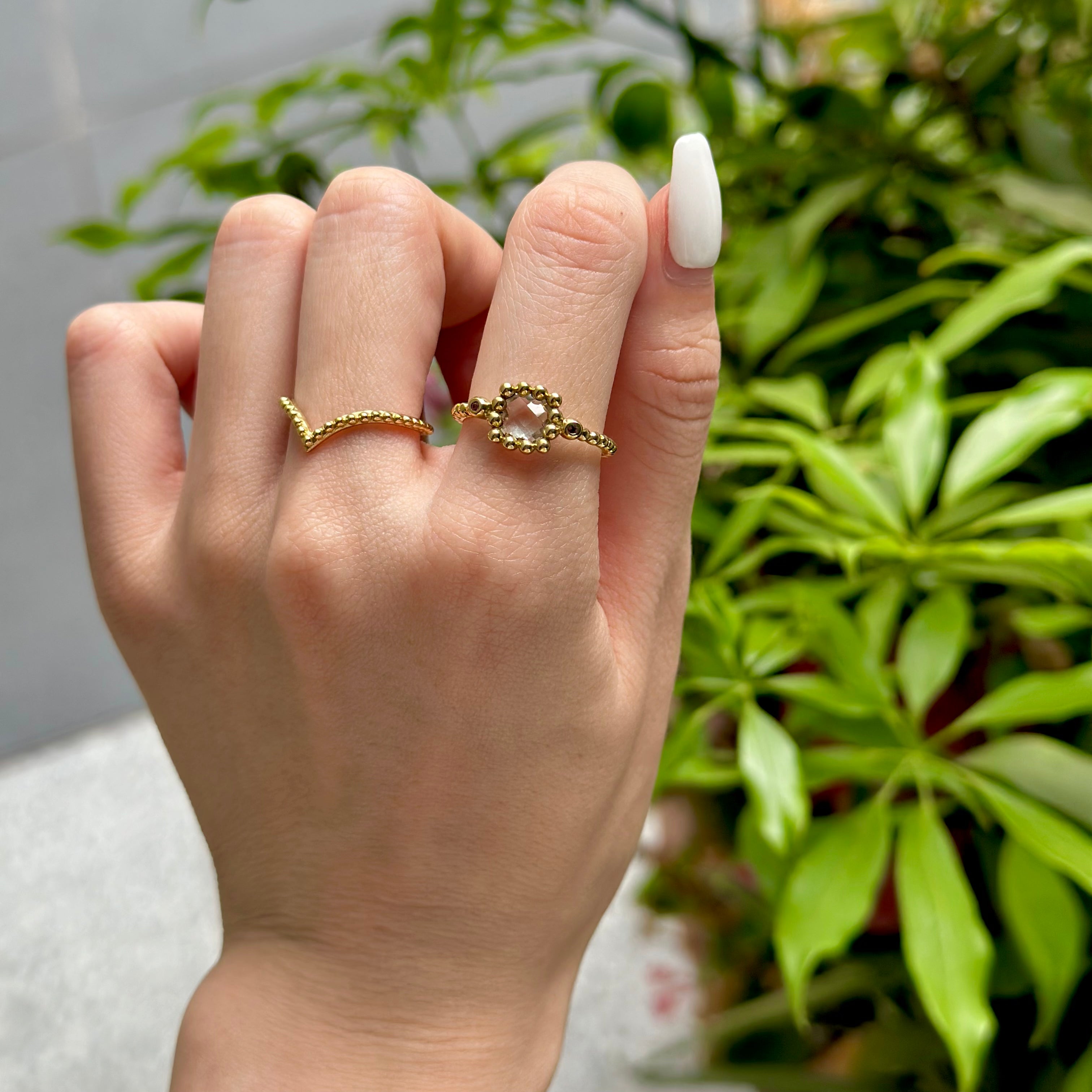 【Bijumam poco】Brass tsubu design ring